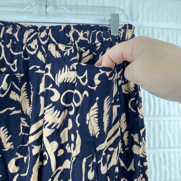 Anthropologie Hei Hei Navy Print High Rise Crop Harem Pants - Picture 11 of 11